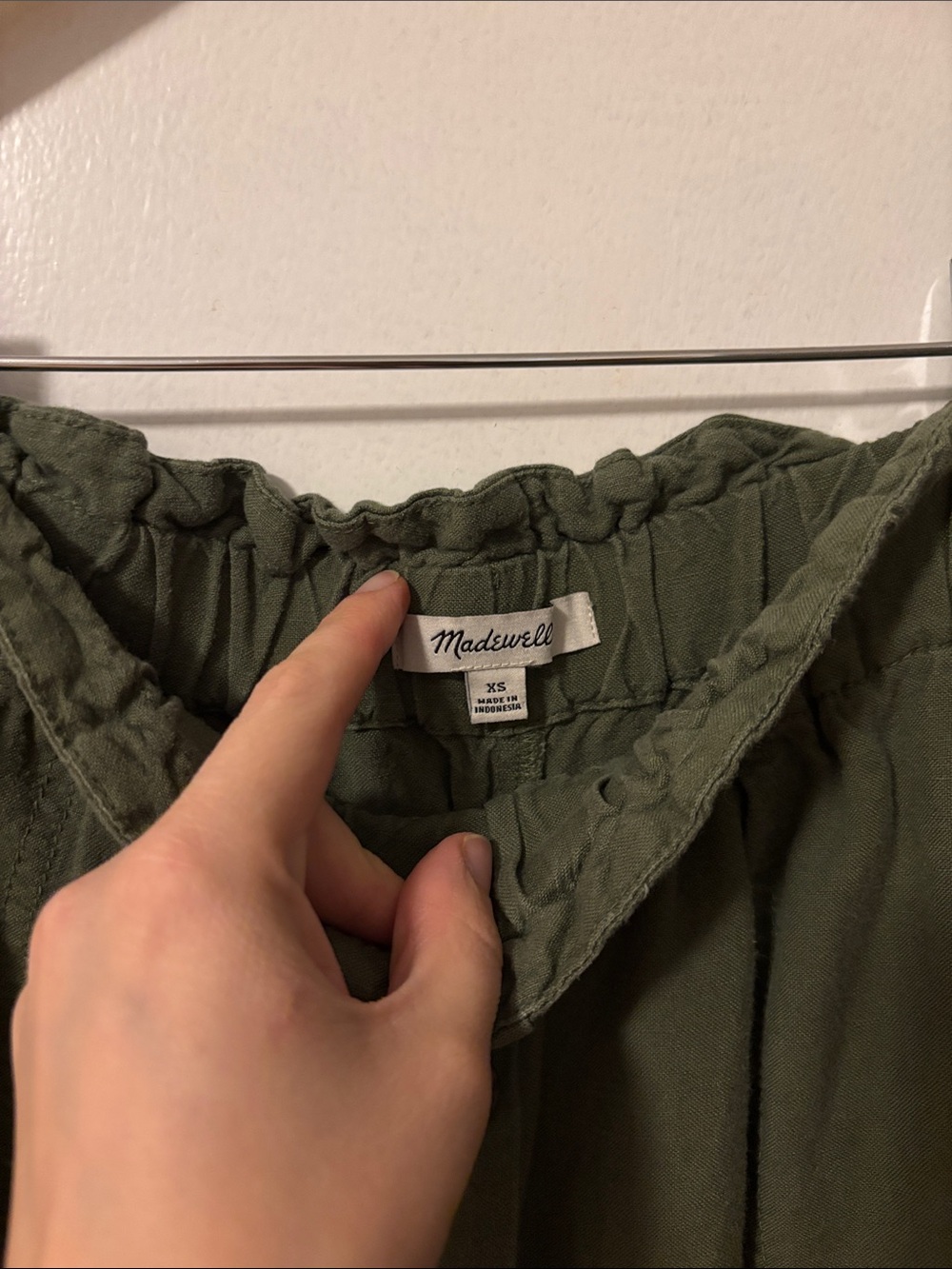 Madewell Olive Green Button-Front Midi Skirt - Picture 2 of 3